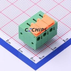 WJ142R-5.08-3P Spring Terminal Block Bent Lead Through Hole,P=5.08mm Connector 5.08mm 3P 3 10A - Product Image 1