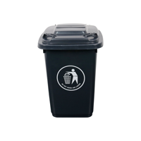 Poubelle noire JOIN 30L avec couvercle rabattable, anti-fuite, anti-odeur, poubelle commerciale, bac à déchets de bureau