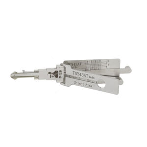 Outil d'ouverture de porte de voiture en métal 2-en-1 Lishi TOY43AT pour Toyota Camry/Corolla/Vios Series – Outil de serrurier à crochet et à pêne - Product Image 3