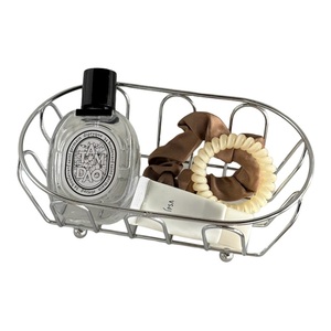 Panier de rangement multi-niveaux en alliage de zinc, non pliable, de luxe léger, pour vaisselle et comptoir de salle de bain - Product Image 1