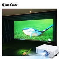 Simulateur de golf direct d'usine, écran de golf familial intérieur, projection interactive, simulateur de golf AR pour parc d'attractions sportives