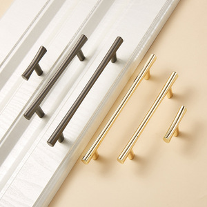 Furniture Handle T Shaped Zinc Alloy Minimalist Cabinet Drawer Wardrobe Door Hardware Durable - Product Image 2