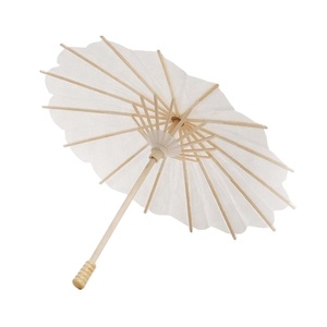 84OD Parapluie en papier huilé blanc à peindre soi-même, style féerique, pour l'art et l'artisanat des enfants, avec papier vierge pour la peinture - Product Image 3