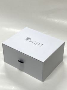 Caja de papel deslizante de lujo con impresión personalizada blanca de fabricación, caja de regalo con embalaje de cajón con espuma - Product Image 6