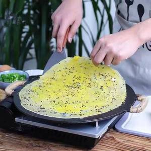 Padella Tawa in <span class=keywords><strong>Ghisa</strong></span> da 37 cm per Uso Intensivo, Grado Commerciale, Piana, Pre-Stagionata, con Doppi Manici, per Ristoranti - Product Image 6
