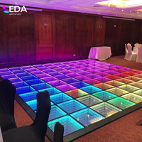 LEDA Offre Spéciale Plancher de Danse LED Magnétique Sans Fil 3D RGB Arc-en-ciel Infini Lumineux pour Mariages, Fêtes et Décoration de Scène