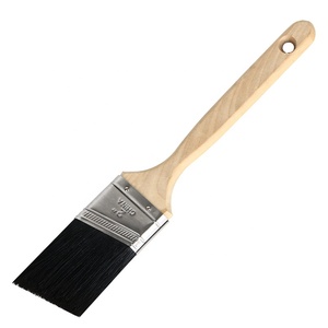 Industrial DIY Grade Sash Paint <b>Brush</b> Hot Sale White Brown Tapered Synthetic Filament Stainless Steel Bristle Material Cleaning - Product Image 5