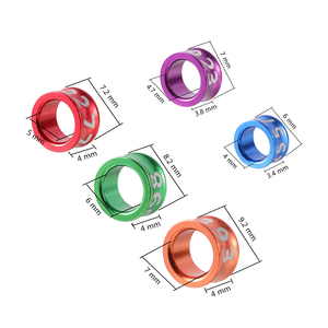 Bagues d'identification en aluminium pour oiseaux 4/4,7/5/6/7 mm – Outil d'entraînement comportemental – Couleurs assorties – Entraînement au vol en extérieur – Identification pour courses - Product Image 3