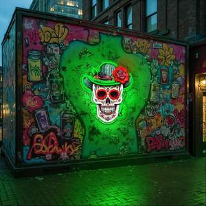 Letrero de Neón del Día de los Muertos, Calavera Mexicana, Luz LED de Neón para Decoración del Hogar y Bar, Halloween, Día de Muertos - Product Image 5