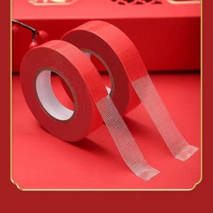 Red Cloth Double Sided Tape 0.2mm-0.3mm Thickness High Adhesion Multipurpose For Chinese New Year Wedding Decorations - Product Image 5