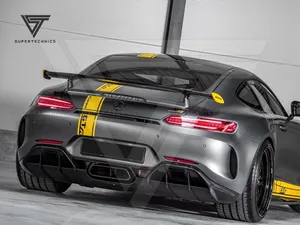 Spoiler traseiro de fibra de carbono estilo GTR para Mercedes Benz AMG GT GTS