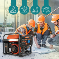 Générateur d'essence portable et durable de 2,8 kW 3,0 kW refroidi par air, 4 temps, 110 V-240 V, cadre ouvert, démarrage à distance pour la construction à domicile