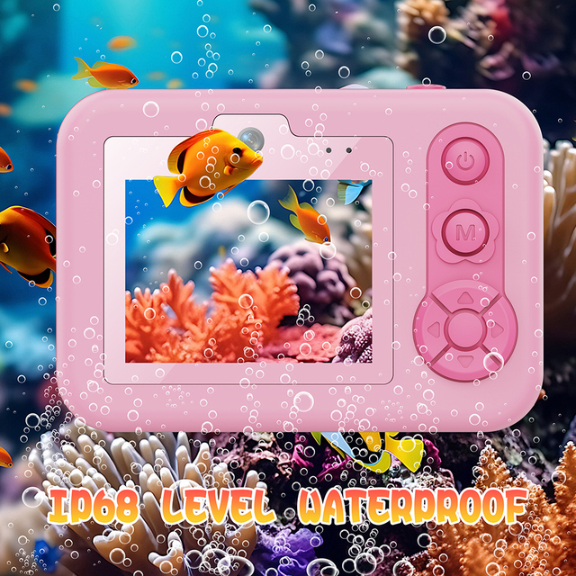 Multi-Color 3-12 Years - 1080P HD Video Kids Waterproof Digital Camera Children's Camera Toys for Girls & Boys