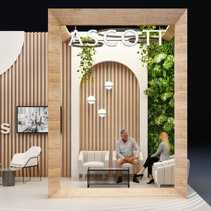 Stand Espositivo Modulare 20x20ft di Alta Qualità, Pieghevole e Portatile, Design Personalizzato in Legno Riciclato per Fiere - Product Image 3