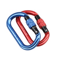 Mousqueton d'escalade en forme de D 25KN 7075 boucle à ressort en aluminium suspension rapide Camping en plein air pour sac à dos hamac OEM modèle uni