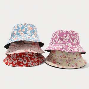 Sombrero de Pescador Reversible con Estampado Floral, Sombrero de Sol Moderno para Chicas, Venta al Por Mayor - Product Image 2