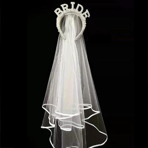 Go Party <span class=keywords><strong>Despedida</strong></span> <span class=keywords><strong>de</strong></span> <span class=keywords><strong>soltera</strong></span> Decoraciones Regalo <span class=keywords><strong>de</strong></span> <span class=keywords><strong>despedida</strong></span> <span class=keywords><strong>de</strong></span> <span class=keywords><strong>soltera</strong></span> Perla <span class=keywords><strong>Diadema</strong></span> <span class=keywords><strong>de</strong></span> novia <span class=keywords><strong>con</strong></span> <span class=keywords><strong>velo</strong></span> TRIBE GRAD MRS WIFEY Banda <span class=keywords><strong>para</strong></span> el cabello <span class=keywords><strong>Velo</strong></span> - Product Image 2