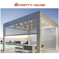 Pare-soleil toutes saisons Pergola d'extérieur à persienne motorisée Gazebo en aluminium Pergola