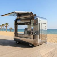 Camions de restauration mobiles entièrement équipés, remorques de traiteur, chariots de bière, de crème glacée et de café pour l'extérieur, remorques alimentaires entièrement équipées