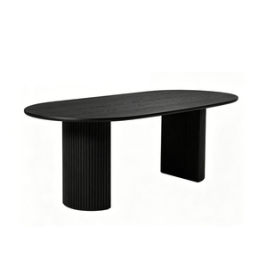 Ensemble table et chaises de salle à manger ovale <span class=keywords><strong>Ellington</strong></span> de style nordique, en bois naturel, avec piétement, 4 ou 6 places, moderne, personnalisable - Product Image 5
