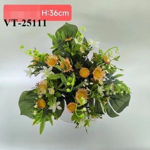 2025 MÁS NUEVO 33CM POLIÉSTER ARTIFICIAL ROSA FLORES MIXTO BUSHX13 - Product Image 5