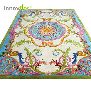 Tapis moderne en laine brodé, grands carreaux, 600x600 100x100, pour maison japonaise, type indien, broderie, prix en gros - Product Image 1