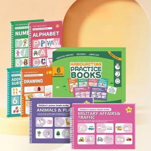 Set di Quaderni Magici per Bambini con Penne Cancellabili Automatiche per Esercizi di Scrittura per Bambini in Età Prescolare - Product Image 1