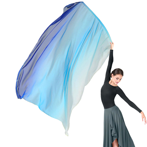 Bendera tarian fleksibel wanita bendera ibadah menari bendera persegi panjang - Product Image 3