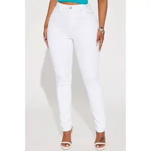 Tulsa Booty Lifting High Rise Stretch Skinny Jeans - White Booty Shaping Jeans Wholesale Factories Manufacturing Colombian Jeans