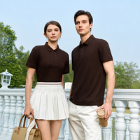 Polo à manches courtes en mélange coton-polyester 190 GSM, séchage rapide, infroissable, col classique, haut décontracté