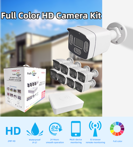 Kit de caméra de sécurité TSEye 8CH 2MP XVR, système de surveillance CCTV avec vision nocturne couleur, détection de mouvement, étanche IP67 - Product Image 3