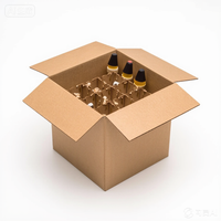 Boîtes d'expédition de vin avec cloisons Cartons d'emballage en carton ondulé Logo personnalisé imprimé pour l'approvisionnement en détail