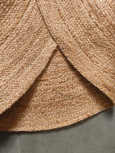 Tapis rond en jute fait main, tapis tressé naturel, style bohème rustique, tapis de sol pour salon, chambre à coucher, décoration intérieure - Product Image 3