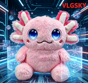 ตุ๊กตาอ็อกโซโลตัลสีชมพู VLGSKY ขนนุ่ม ตาสีฟ้าขนาดใหญ่ ของเล่นตุ๊กตาสัตว์นุ่มนิ่ม ขนาด 31 ซม.-50 ซม. สำหรับเด็ก - Product Image 1