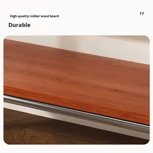 छोटे प्राचीन शैली की ट्रॉली साइड टेबल चल कॉफी टेबल फ्लोर-खड़े स्नैक भंडारण शेल्फ लिविंग रूम सोफा साइड कैबिनेट नो - Product Image 3