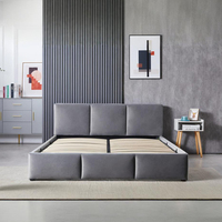 Lit pliant rembourré confortable, durable, écologique, de style moderne du milieu du siècle, luxueux, personnalisé, vente en gros d'usine à prix abordable