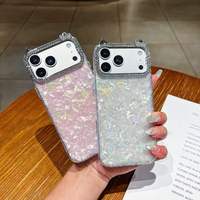 Funda para Teléfono con Diseño de Concha en Forma de Corazón para iPhone 18 ProMax 17 16 15 14 13 Air Plus Pro Max, Funda Protectora Exquisita a Prueba de Golpes