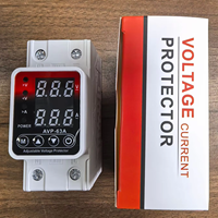 Protecteur de tension numérique réglable AC DC sur et sous courant monophasé 2P 40A 63A 80A 100A 220V 110V double affichage AVP
