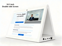 Tablette Android publicitaire LCD double face 10,1 pouces RK3288 RK3568 avec écran tactile capacitif pour comptoir de caisse et affichage de menu numérique bancaire