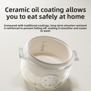 <span class=keywords><strong>Mado</strong></span> Nouvelle Mini Cuiseuse à Riz Intelligente Portable pour la Maison et le Dortoir, Petite Marmite Électrique à Mijoter et à Cuire à la Vapeur avec Céramique et Acier Inoxydable 304, 500W - Product Image 3