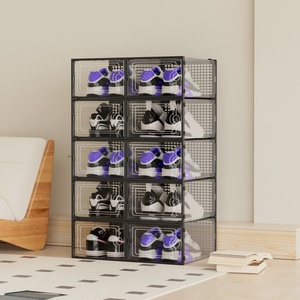 <span class=keywords><strong>Scatola</strong></span> Portascarpe Pieghevole Magnetica in PP, Organizzatore Personalizzato, Espositore Trasparente in Plastica <span class=keywords><strong>per</strong></span> Sneaker - Product Image 2