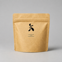 Sachet Doypack en Papier Kraft Compostable de Qualité Alimentaire avec Logo Personnalisé, Laminé PLA, avec Fermeture Ziplock pour Emballage de Snacks Séchés, Café et Épices