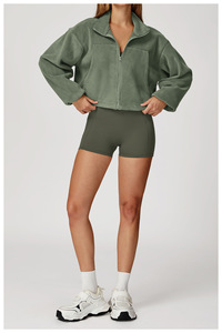 <span class=keywords><strong>Manteau</strong></span> de <span class=keywords><strong>sport</strong></span> pour <span class=keywords><strong>femme</strong></span>, coupe-vent, épais et <span class=keywords><strong>chaud</strong></span>, pour l'automne et l'hiver, avec col montant, logo sur le devant, en spandex/polyester, doublure polaire - Product Image 3
