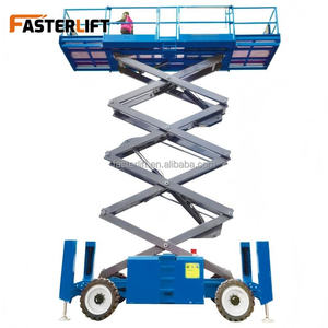 Piattaforme a forbice semoventi Kubota di alta qualità con motore diesel 14M-18M e piattaforma di estensione per lavori in magazzino - Product Image 1