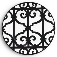 Assiettes de dîner noires en céramique, service de vaisselle de mariage 8 pièces
