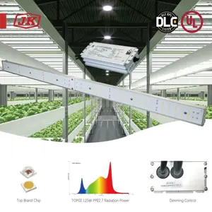 Lâmpada de led regulável, tamanho longo, alta, 2.7 umol/j, espectro completo, para crescimento de plantas, 100w, 125w e 150w