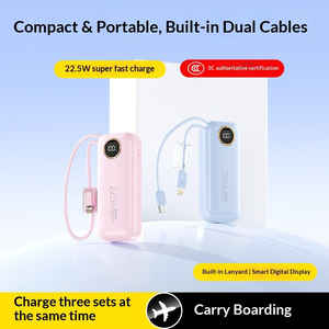 Batería Externa Portátil <span class=keywords><strong>de</strong></span> 10000mAh con Cable Integrado, Carga Súper Rápida <span class=keywords><strong>de</strong></span> 22.5W, Ultra Portátil - Product Image 5