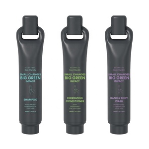 Distributeur de <span class=keywords><strong>savon</strong></span> mural à clé magnétique de remplacement en 3 secondes pour douche, bain, 360ml - Product Image 1