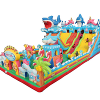 Château gonflable pour enfants en plein air grand trampoline toboggan lit de saut en plein air équipement d'amusement de décrochage château vilain