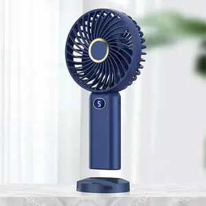 YiPin 2024 nuovi arrivi ventilatore da tavolo portatile con porta telefono, Mini ventilatore portatile ricaricabile USB